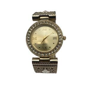 Quartz Cuff Bracelet Style Watch with Rhinestone Jem's and New Battery